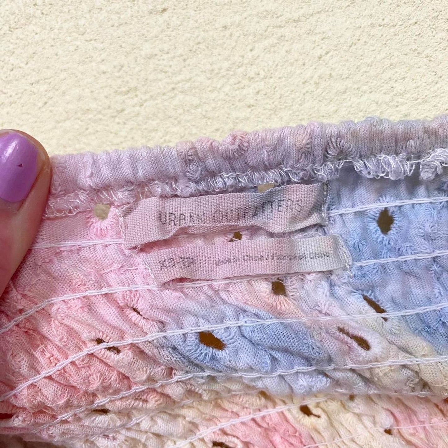 Secondhand Urban Outfitters Watercolor Babydoll Crop Top, Size XS