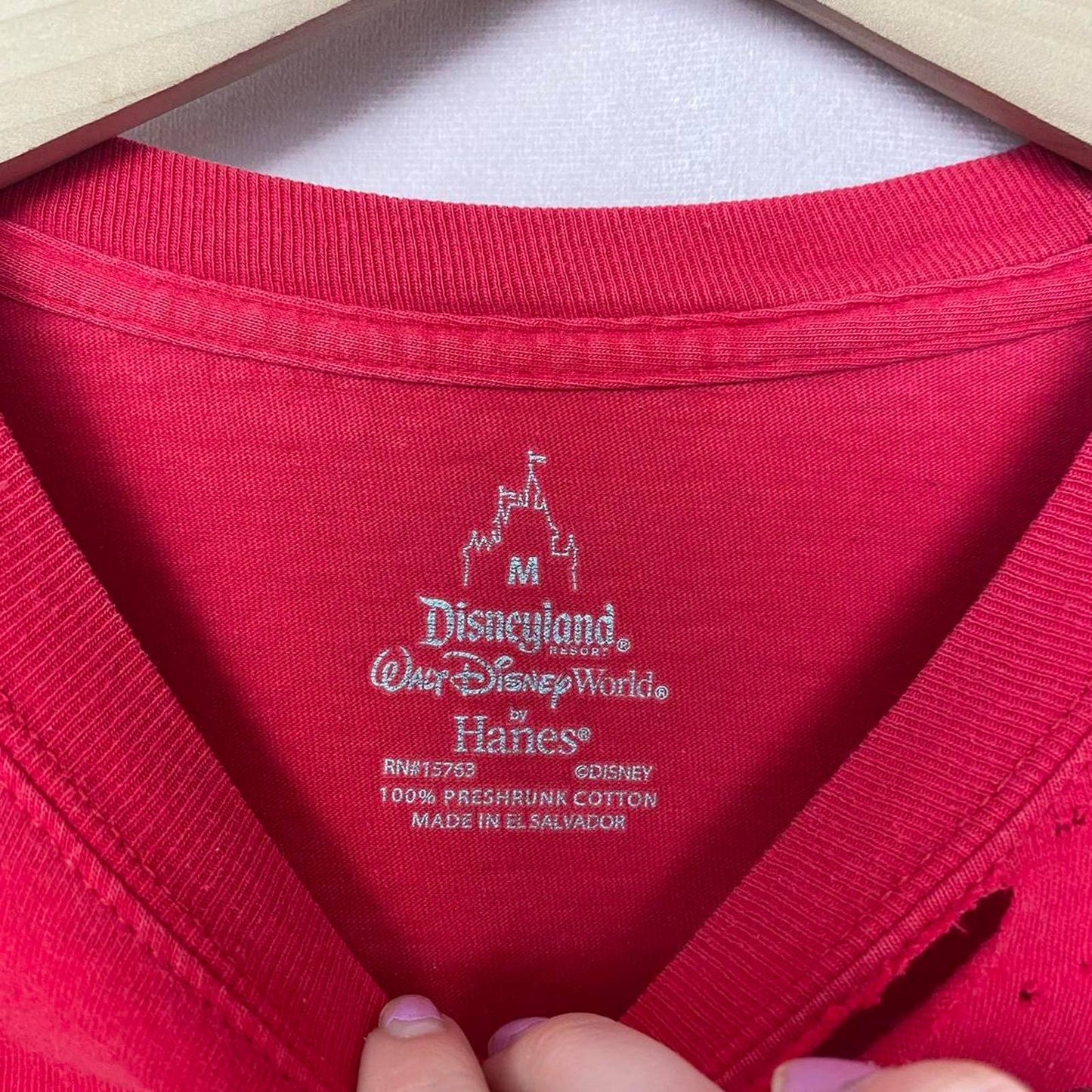 Reworked Disney Minnie Mouse Distressed Double Sided Tee, Size Medium