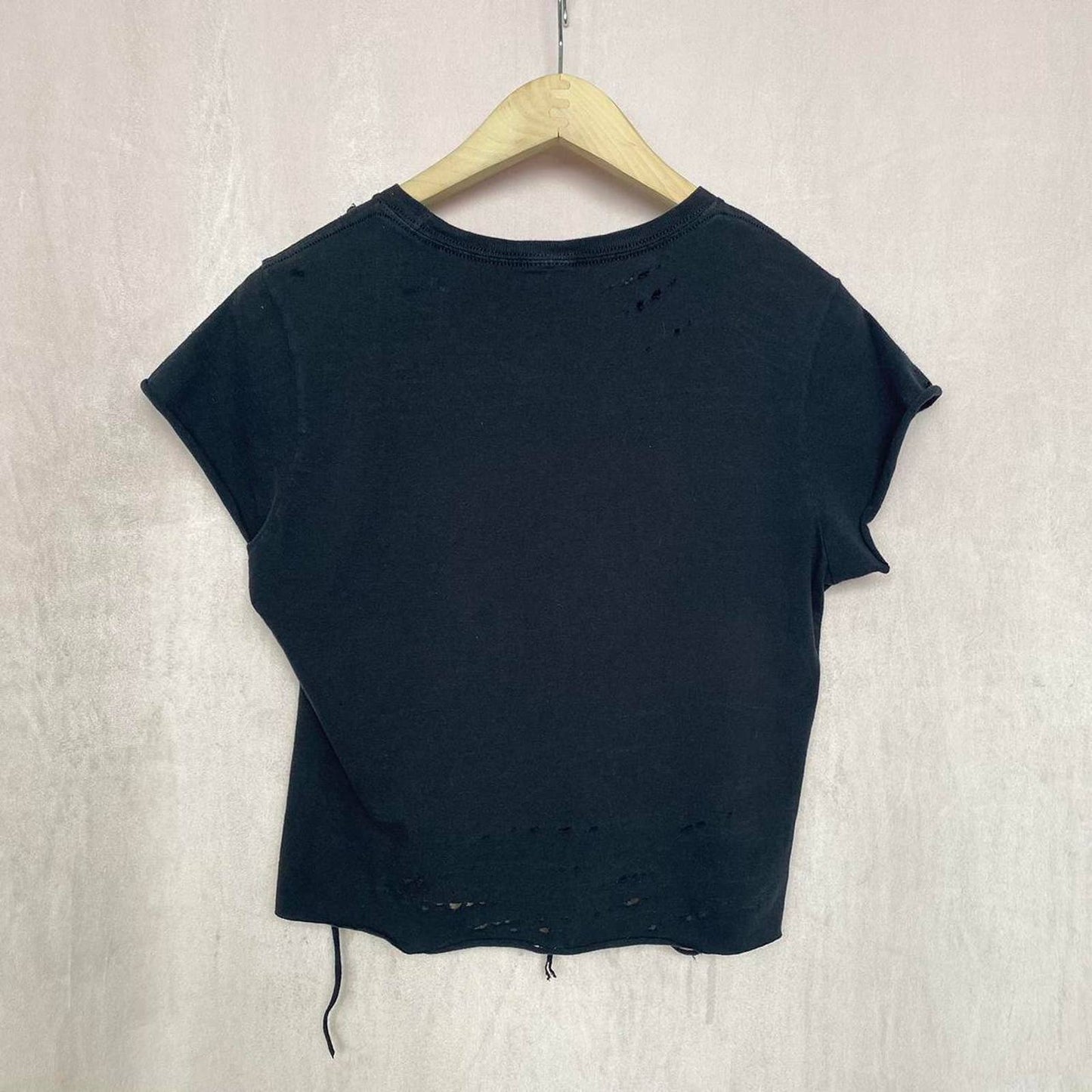 Reworked Distressed Ice Cream Tee, Size Small