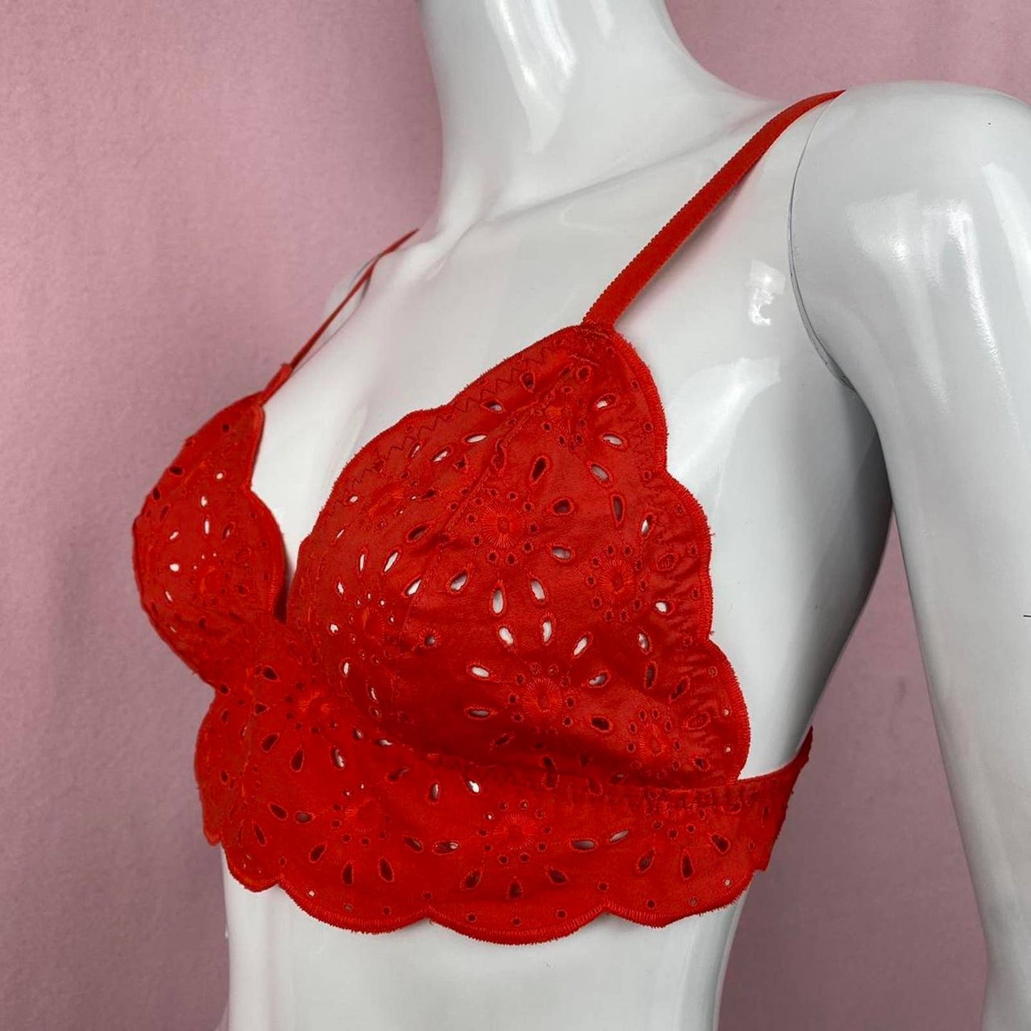 Secondhand Jasmine & Ginger Coral Bralette, Size Small
