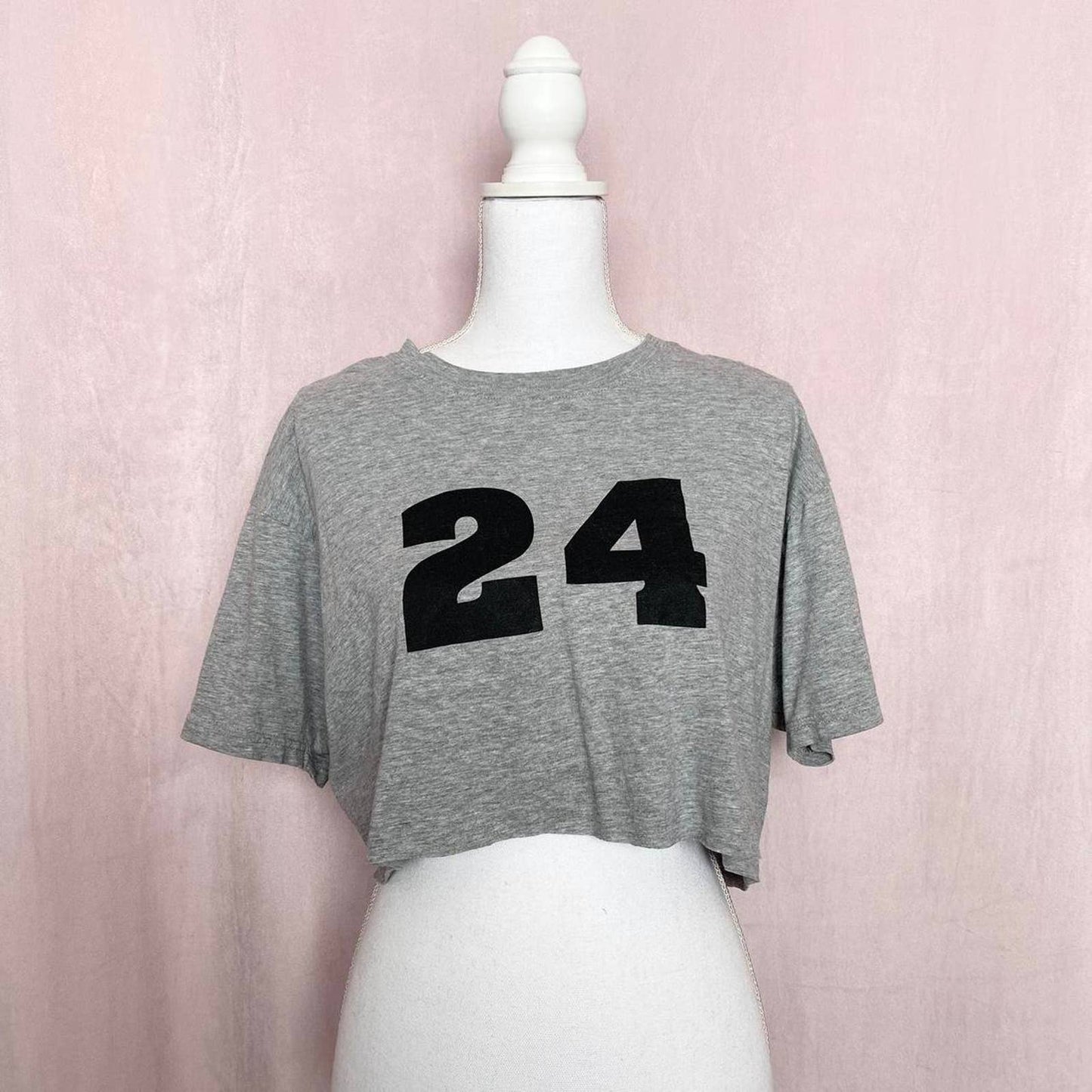 Reworked 24 Hang Loose Gray Crop Tee, Size XL