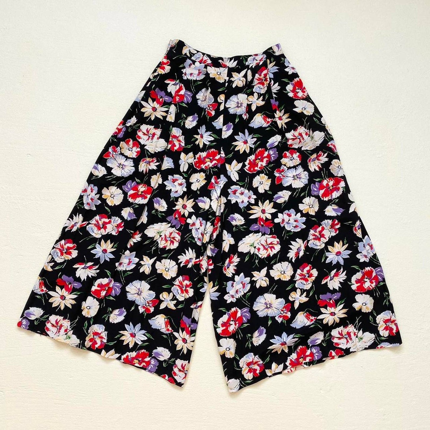Vintage Liz Claiborne Floral Culotte Pants, Size 6