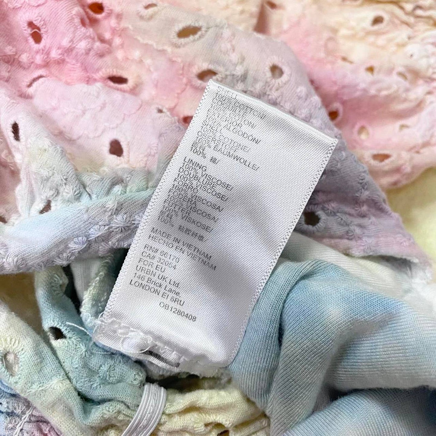 Secondhand Urban Outfitters Watercolor Babydoll Crop Top, Size XS
