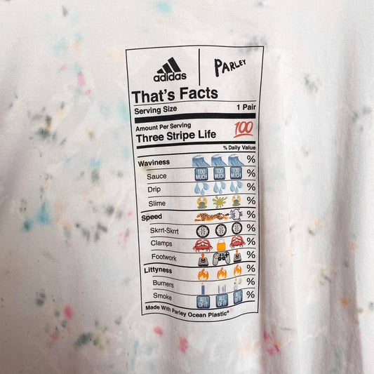 Upcycled Adidas x Parley Tie Dye Ocean Plastic Tee, Size XL