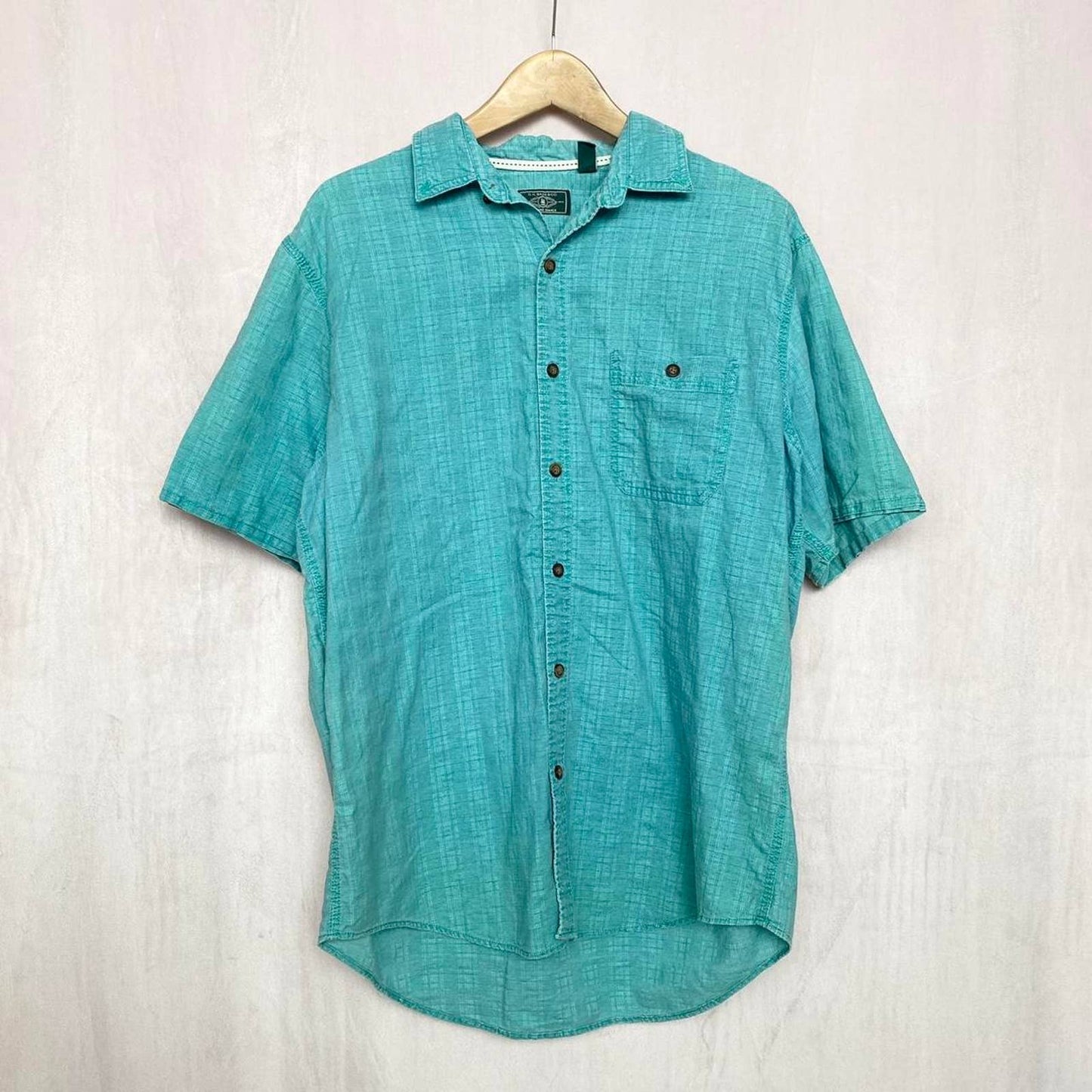 Secondhand G.H. Bass & Co. Button Up Short Sleeve Shirt, Size Large