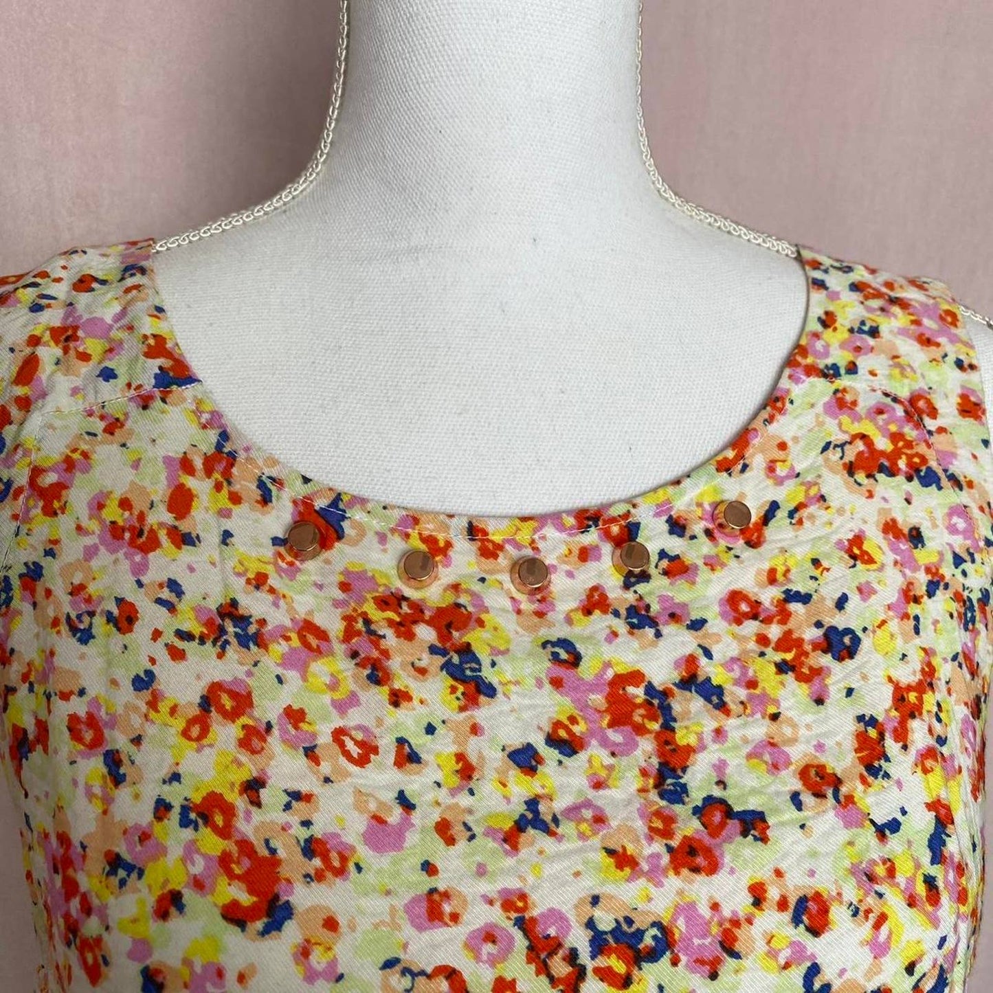 Secondhand BCBGeneration Floral Cut Out Back Crop Tank Top, Size Small