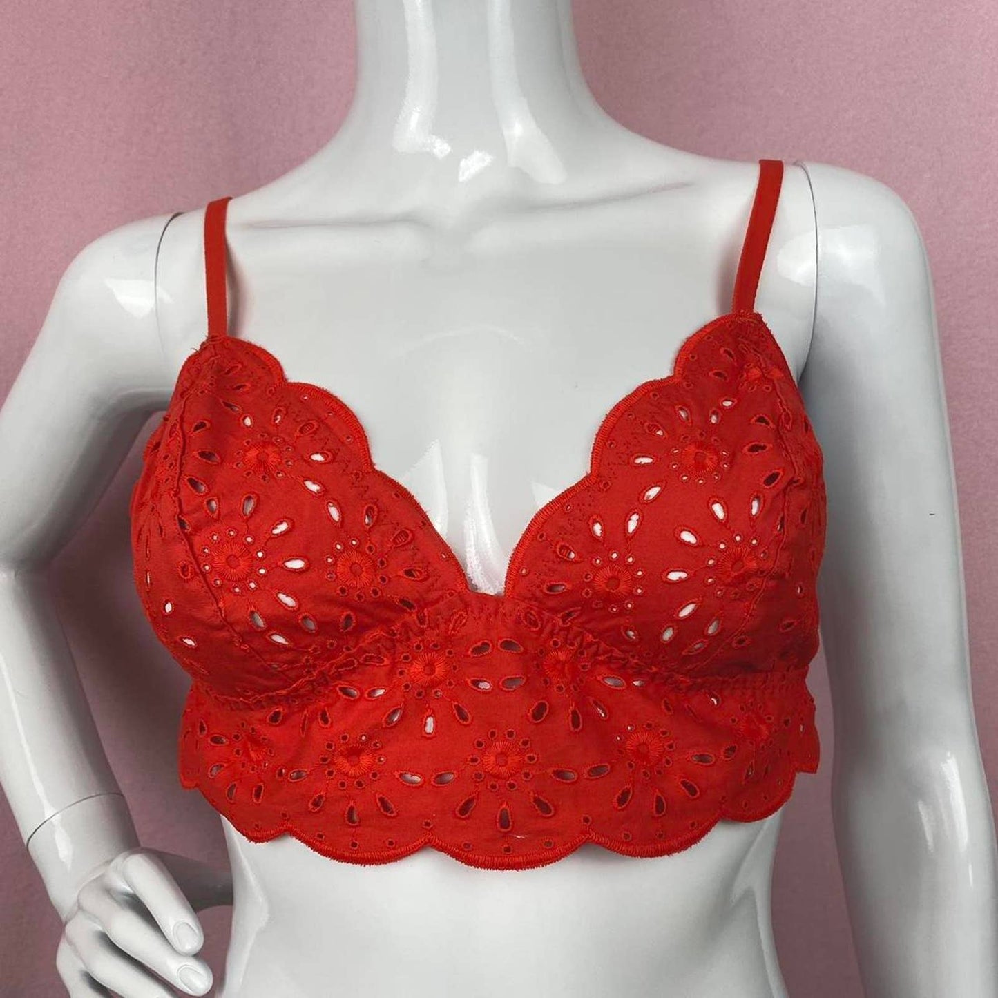 Secondhand Jasmine & Ginger Coral Bralette, Size Small