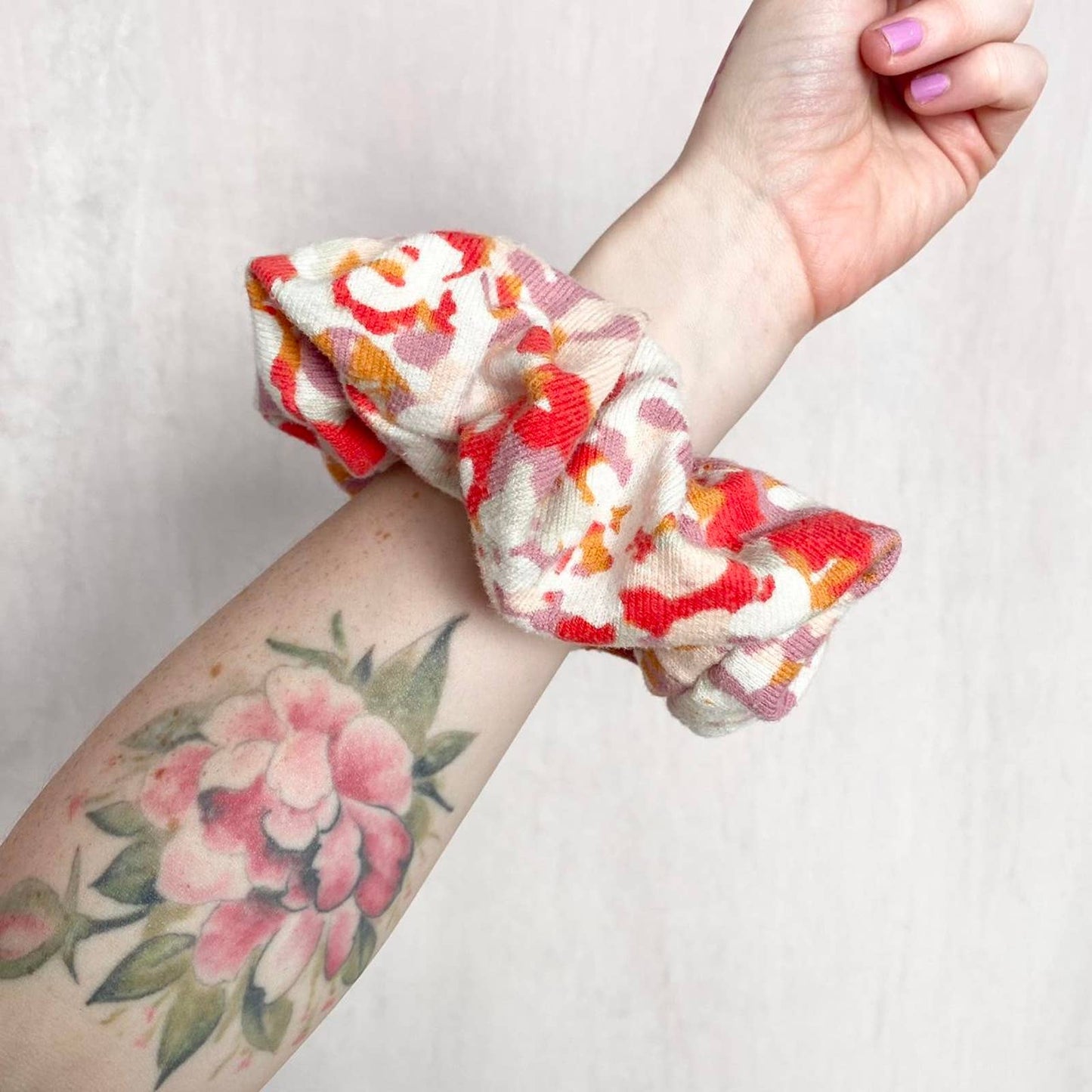 Scrap Fabric Soft Knit Jumbo Scrunchie