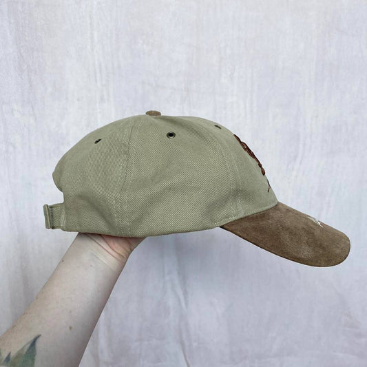 Vintage Australia Kangaroo Cap Suede Brim Hat in Tan