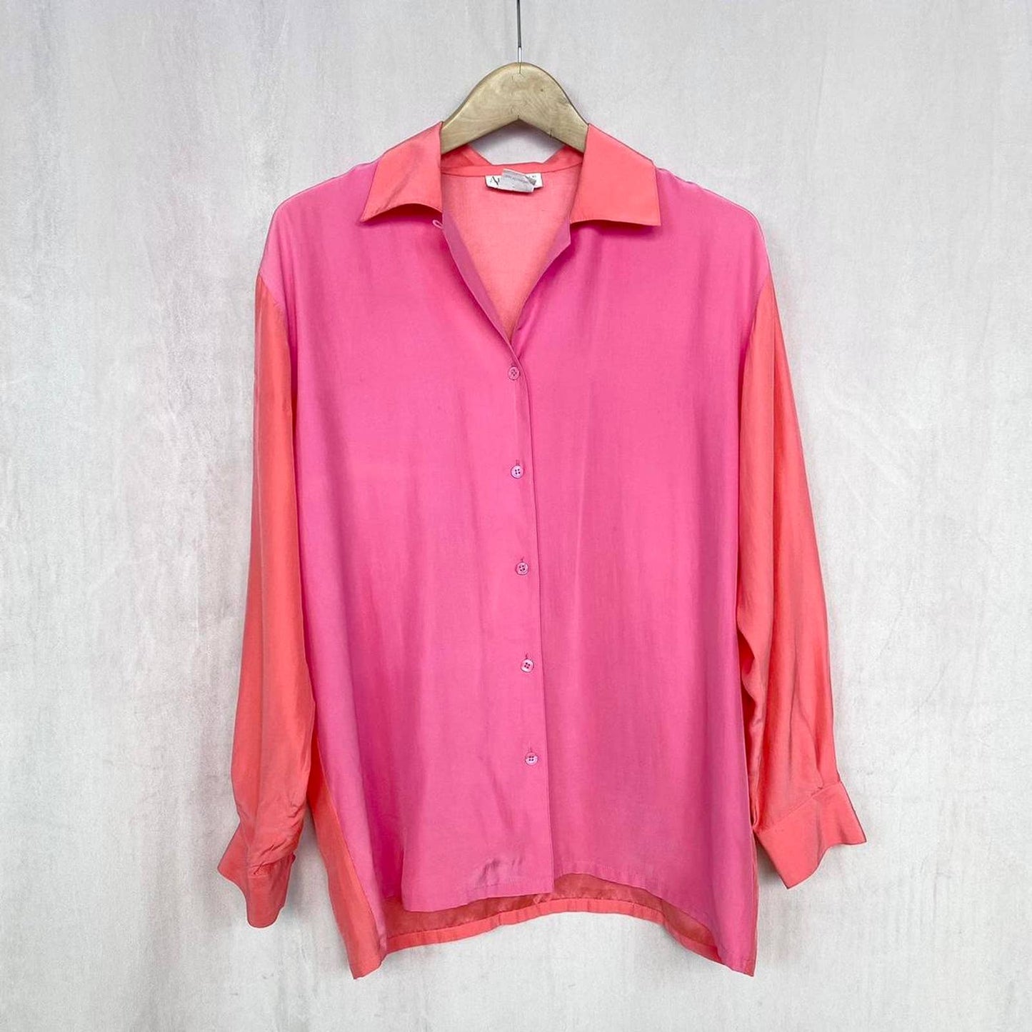 Vintage Ann Taylor Silk Long Sleeve Button Up, Size Small