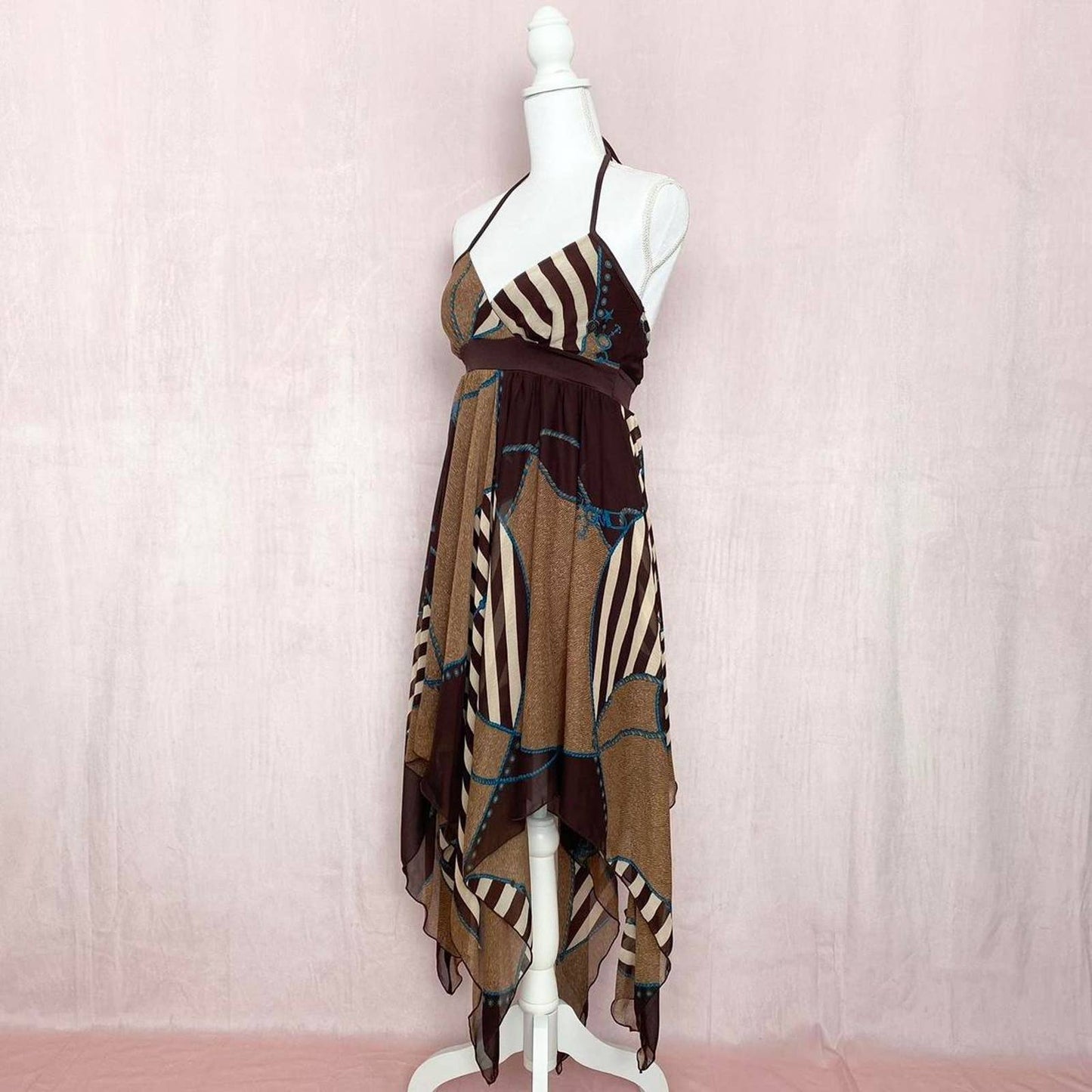 Y2K Famosa Grunge Fairy Halter Dress, Size Small