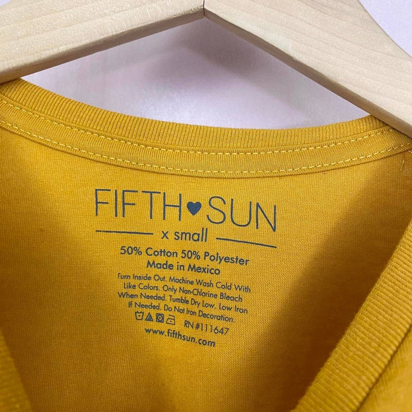 Reworked Fifth Sun Cactus Distressed Crop Tee, Size XS