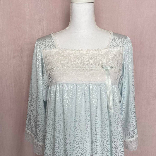Vintage Christian Dior Lace Trim Satin Nightgown, One Size