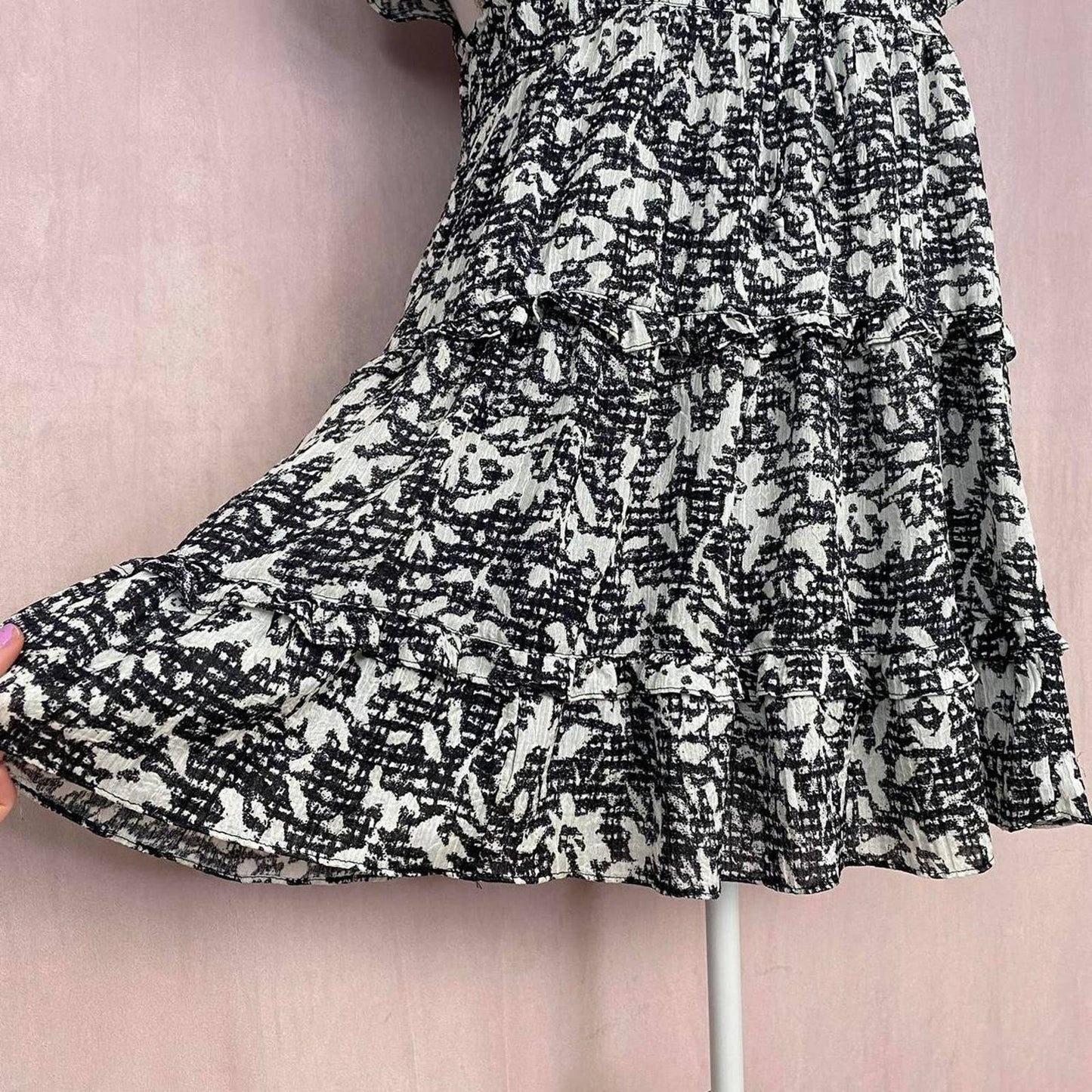 Secondhand Urban Outfitters Floral Tiered Babydoll Mini Dress, Size Small