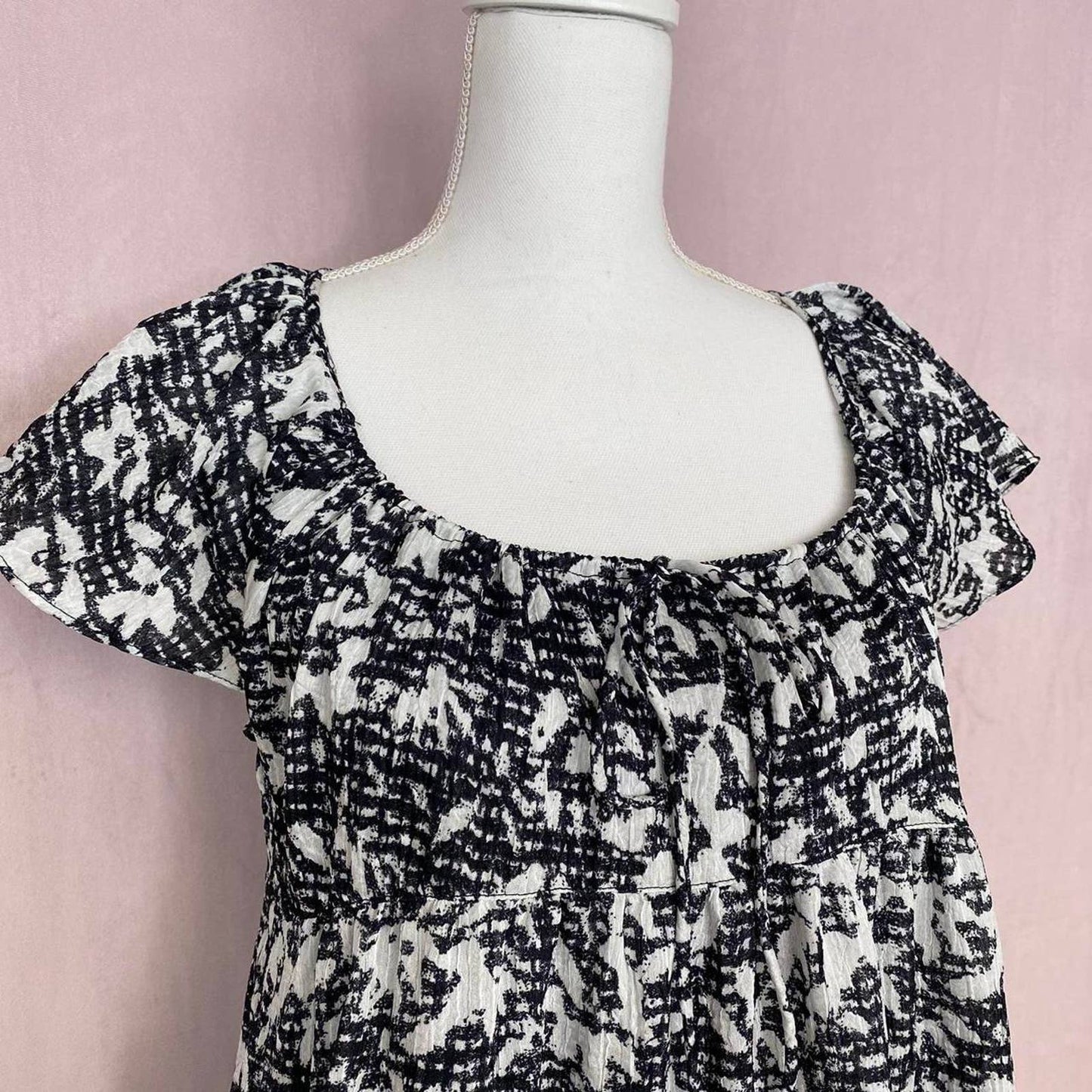 Secondhand Urban Outfitters Floral Tiered Babydoll Mini Dress, Size Small