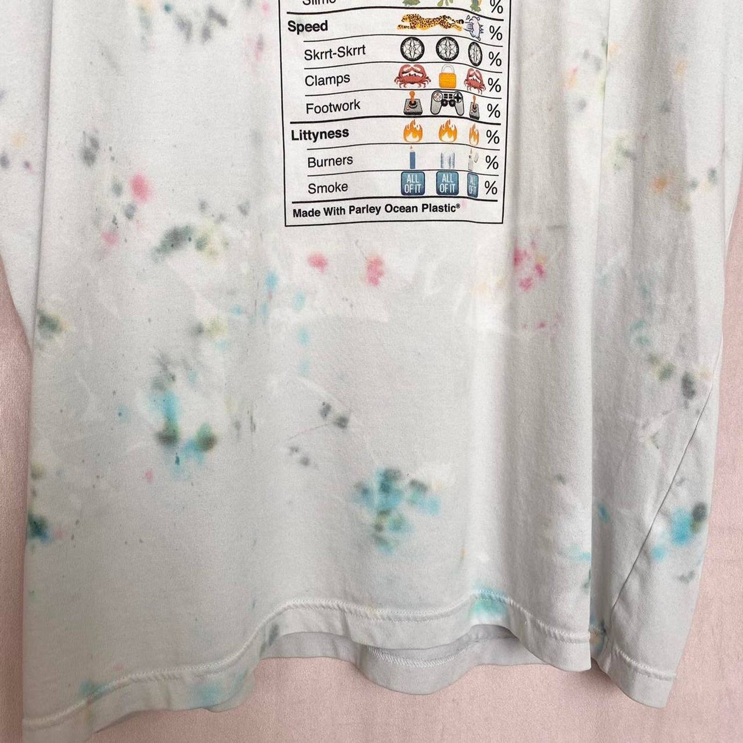 Upcycled Adidas x Parley Tie Dye Ocean Plastic Tee, Size XL