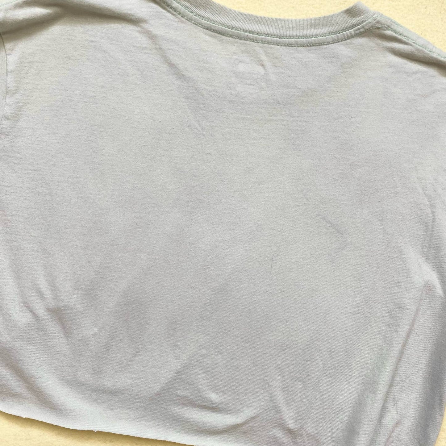 Reworked Puma Logo Mint Green Crop Tee, Size Medium