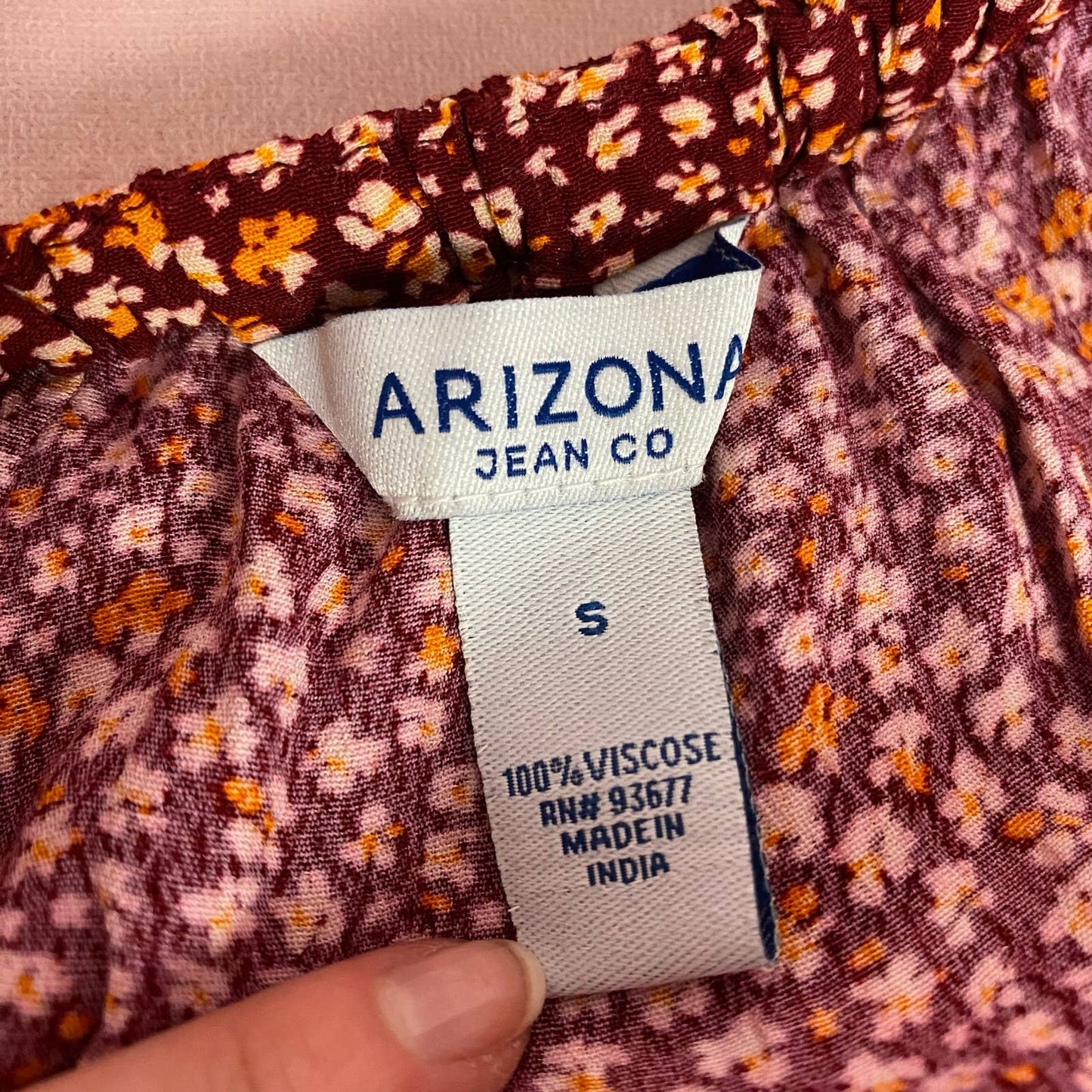 Secondhand Arizona Ditsy Floral Ruffle Hem Crop Top, Size Small