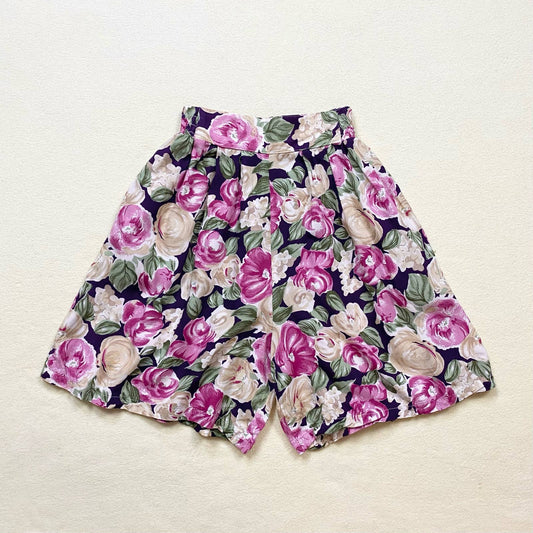 Vintage Impressions High Rise Floral Shorts, Size Small Petite
