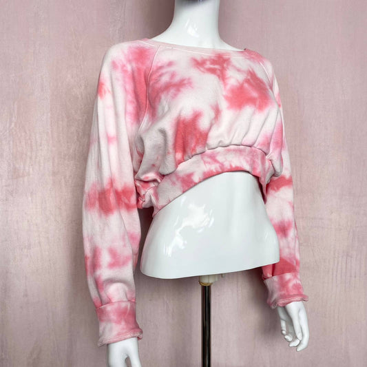 Reworked Torrid Pink Tie Dye Crop Crewneck, O/S
