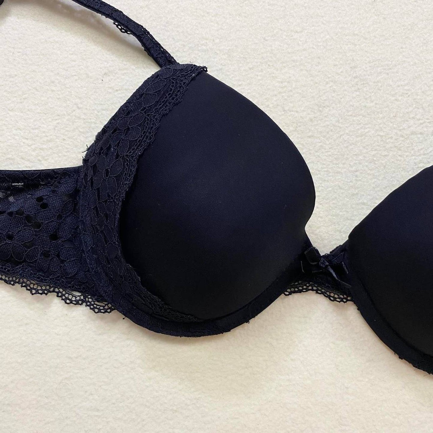 Secondhand Jessica Simpson Black Lace Push Up Bra, Size 36C