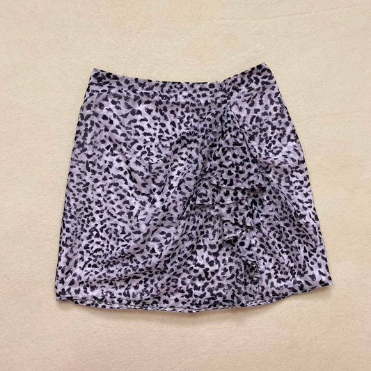 Secondhand C/MEO Collective Leopard Print Mini Skirt - Sample, Size Small