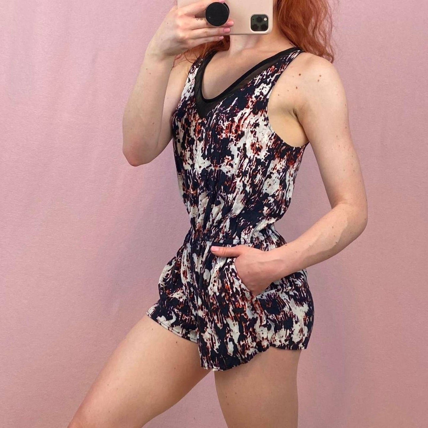 Secondhand Urban Outfitters Bleach Tie Dye Romper, Size S/M