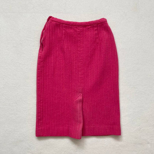 Vintage 50s Pink Wool Pencil Skirt, Size XS
