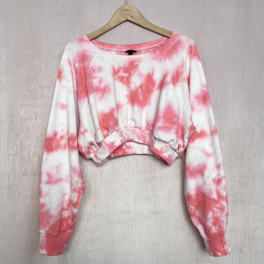 Reworked Torrid Pink Tie Dye Crop Crewneck, O/S