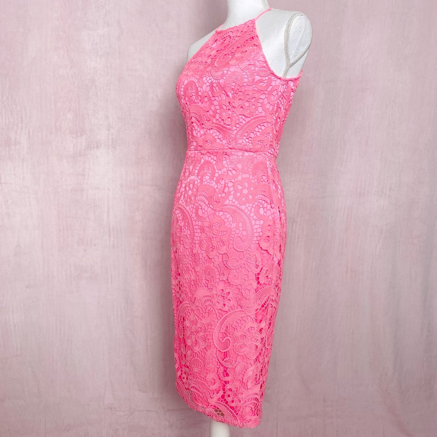 Yumi Kim Hot Pink Save The Date Lace Dress, Size Small