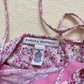 Y2K Banana Republic Pink Floral Lace Hem Cami, Size Medium