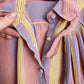 Vintage 70s Helen Fabrikant Stripe Button Up Blouse, Size M/L