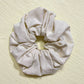 Scrap Fabric Cream Yellow Cotton Jumbo Scrunchie