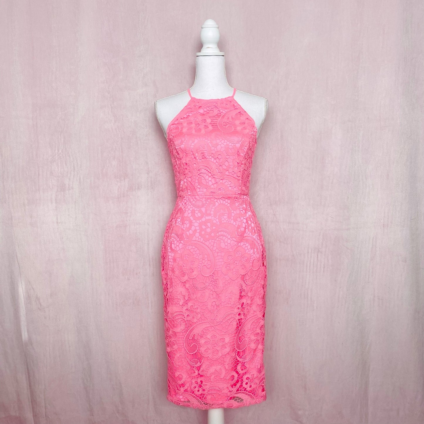 Yumi Kim Hot Pink Save The Date Lace Dress, Size Small