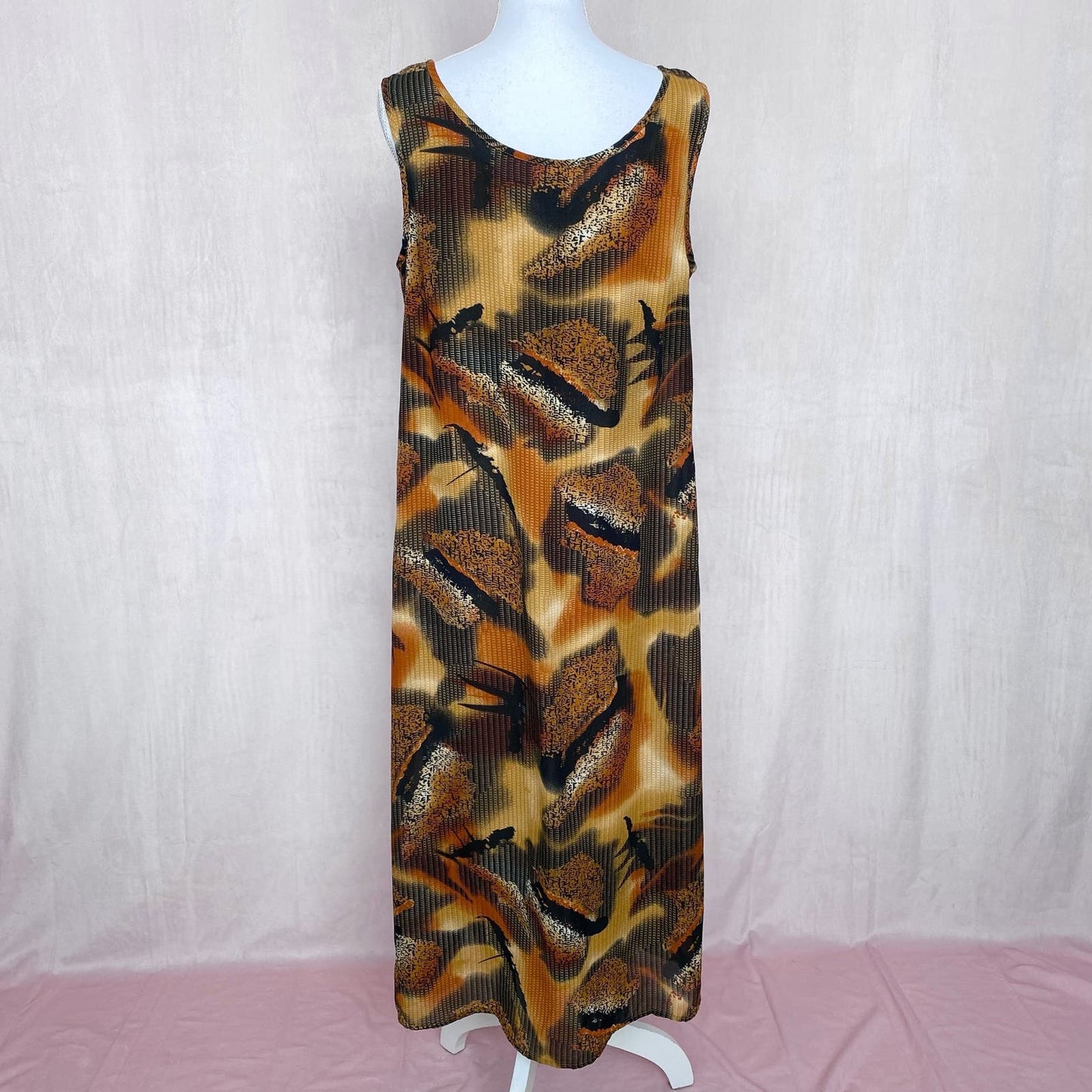 Vintage Dress-U-II by Sharon Abstract Print Midi Dress, Size 14