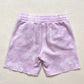Reworked Pink Tie Dye Distressed Sweat Shorts, Size Small