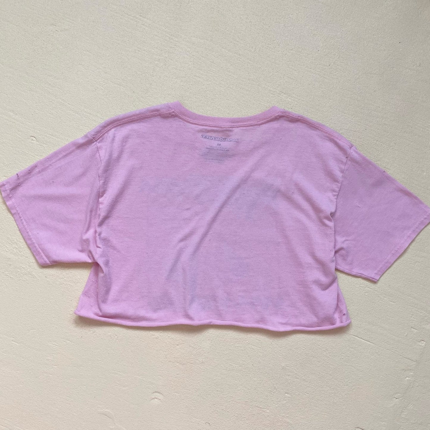 Upcycled Mario Kart Racing Distressed Crop Tee, Size Medium