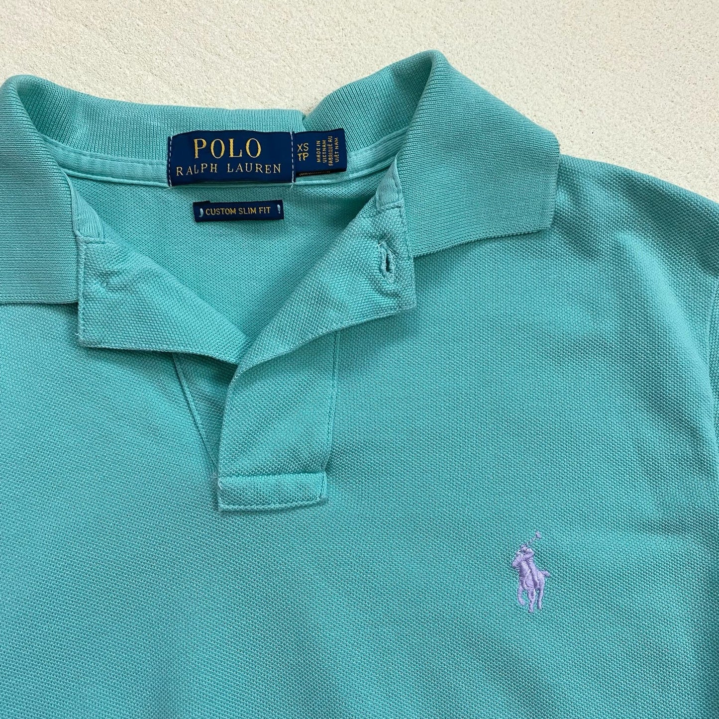 Upcycled Polo Ralph Lauren Crop Top, Size XS