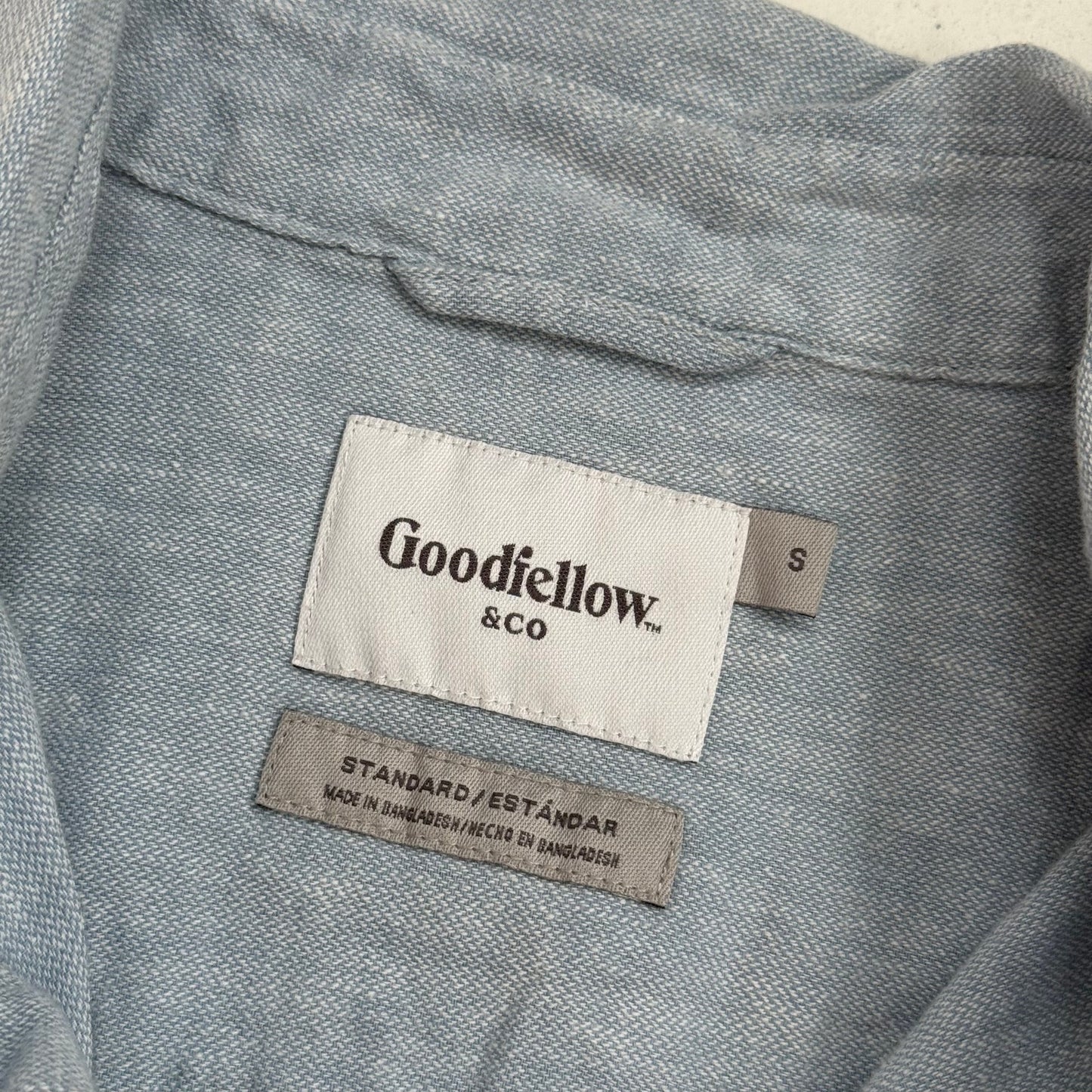 Upcycled Goodfellow & Co Cropped Linen Cotton Button Up Shirt, Size Small