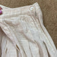 Vintage Linen Pleated A-line Midi Skirt, Size 24”