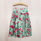 Secondhand Express Design Studio Floral Pleated Silk Midi Skirt, Size 0