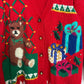 Vintage Jingle Bell Christmas Sweater Cardigan, Size Large