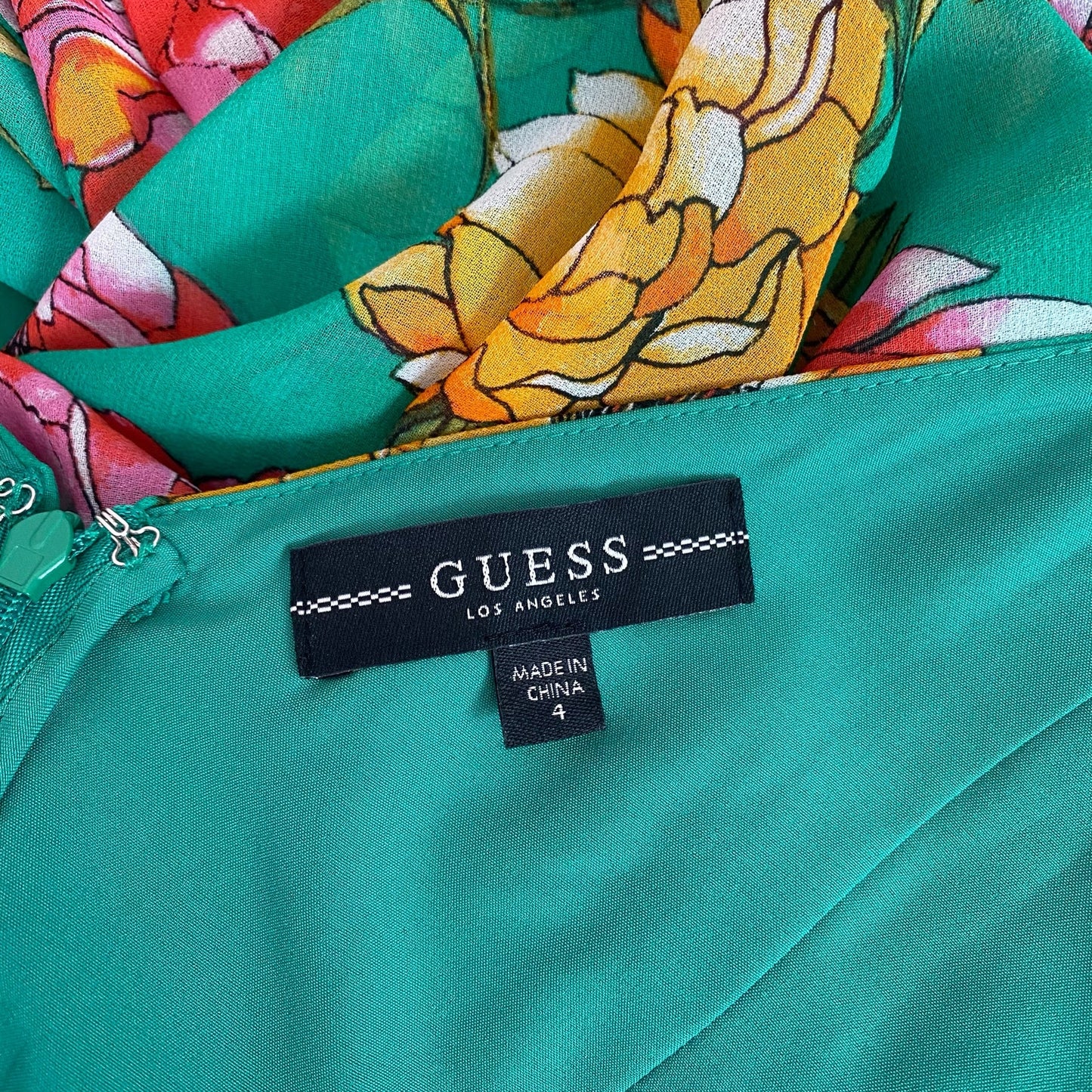 Secondhand Guess Brailyn Tropical Floral Wrap Romper, Size 4