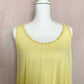 Secondhand Elodie Yellow Floral Trim Flowy Crop Tank Top, Size Small