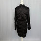 Secondhand Hunter Bell Ariana Dress Black Satin Floral, Size 8