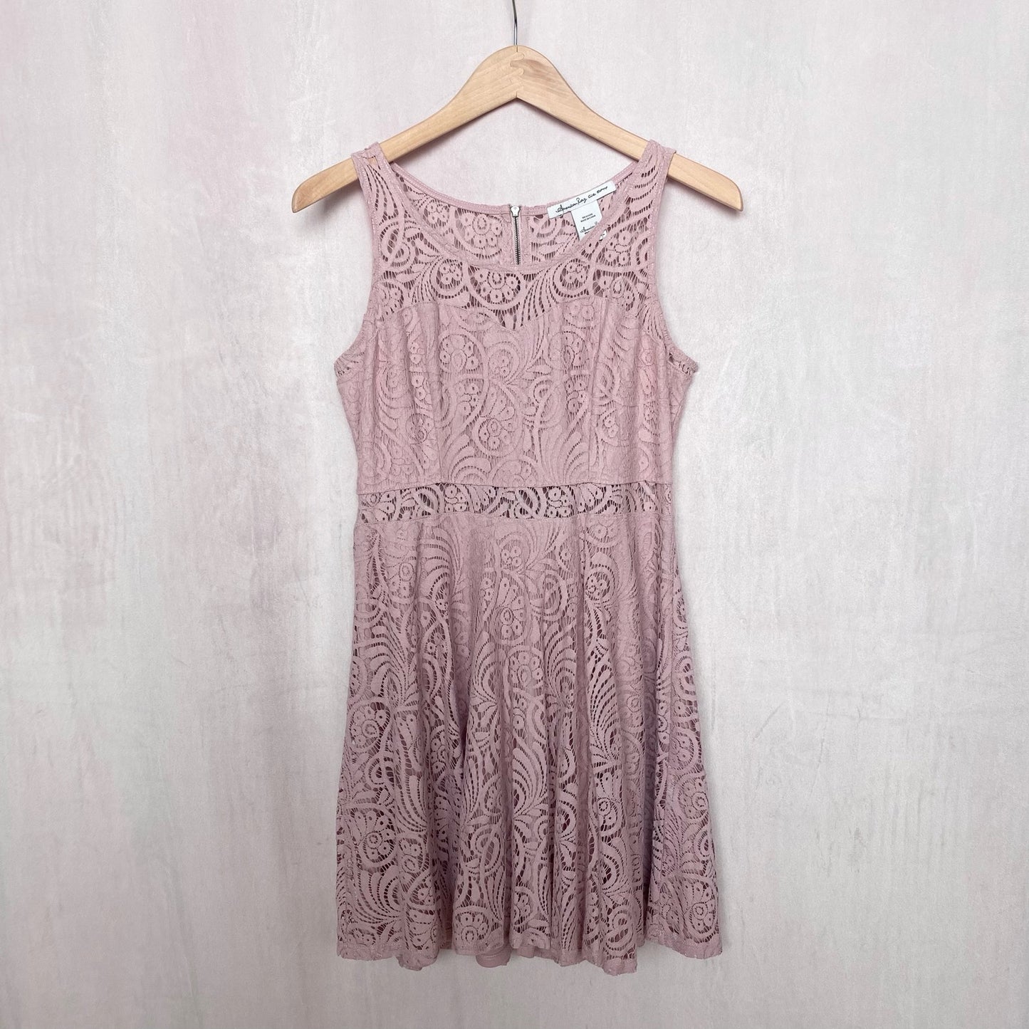 Secondhand American Rag Cie Pink Lace Mini Dress, Size Medium