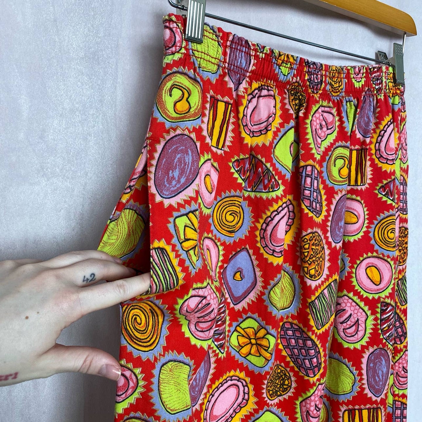 Vintage Gene Ewing Bis Pastry Print Skirt, Size Small