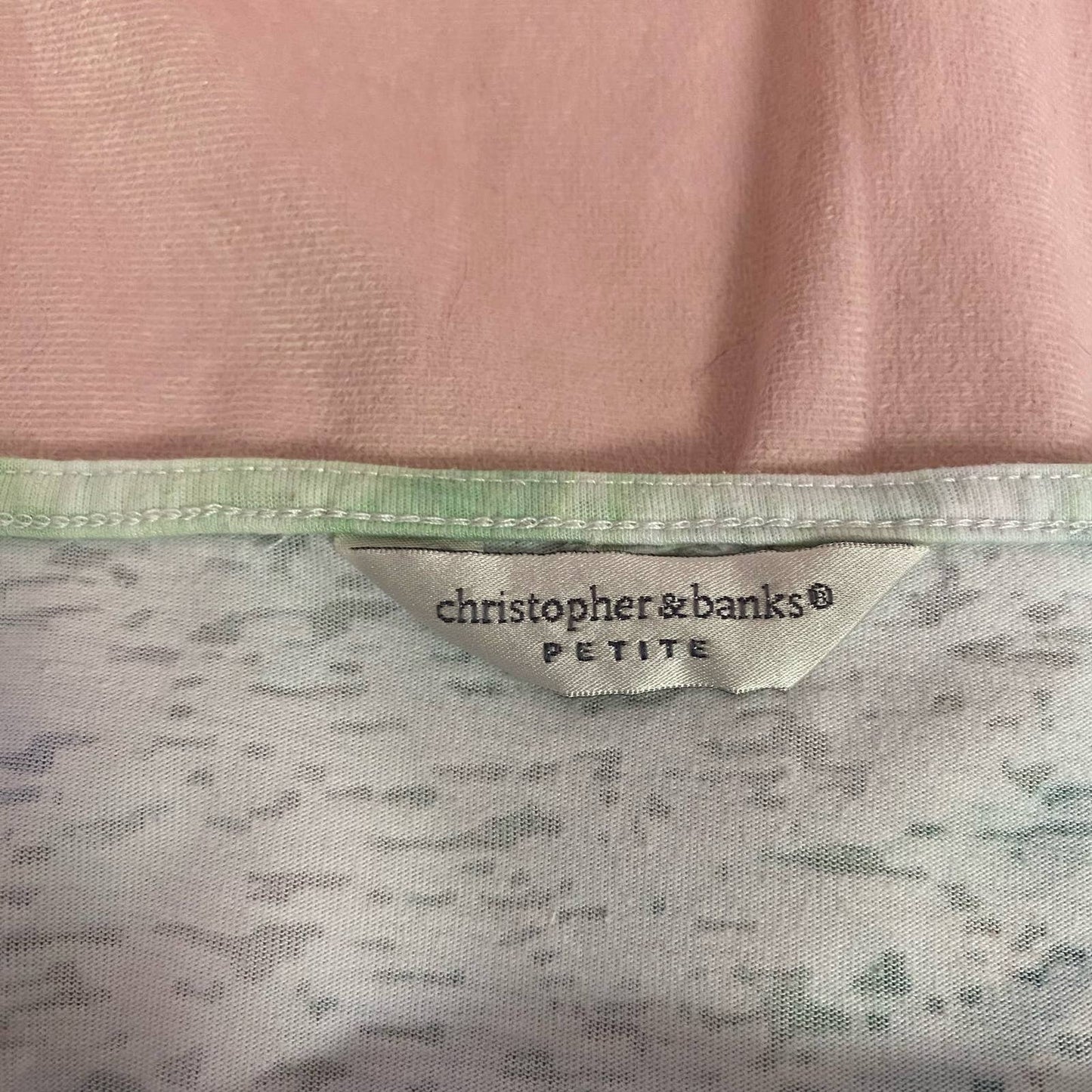 Reworked Christopher & Banks Bumble Bee Ladybug Crop Tee, Size Large Petite
