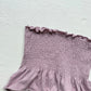 Reworked Lavender Smocked Ruffle Hem Tube Top, Size Large