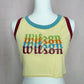 Reworked Wilson Crop Graphic Tank Top, Size Small